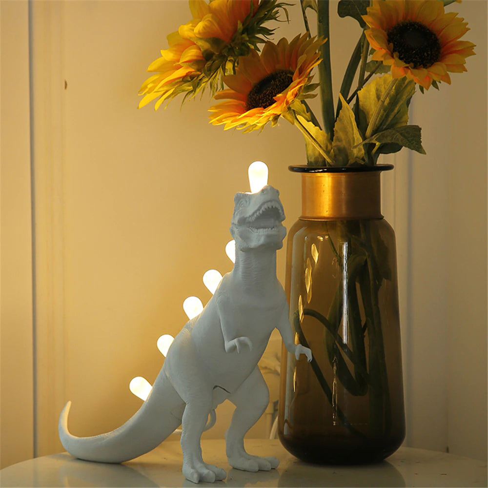 DinoLite™ Tischlampe – Kreative Design-Lampe mit beleuchtetem Dinosaurier-Rücken