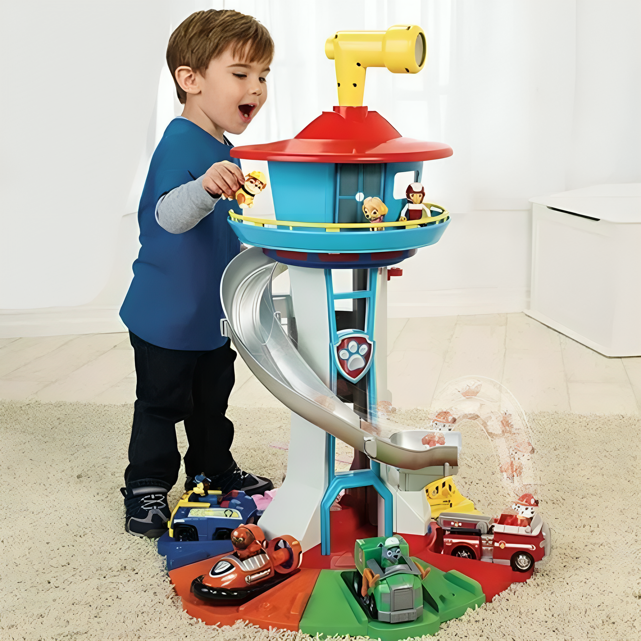 PlayTower™ – Spielturm für Kinder mit Rutsche & Figuren | Indoor & Outdoor Aktivitätset