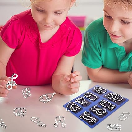 LogicCraft™ Metall Knobelspiel Set – 36 Rätsel, Lernspielzeug für Kinder ab 6 Jahren, Denkspiele & Logiktraining