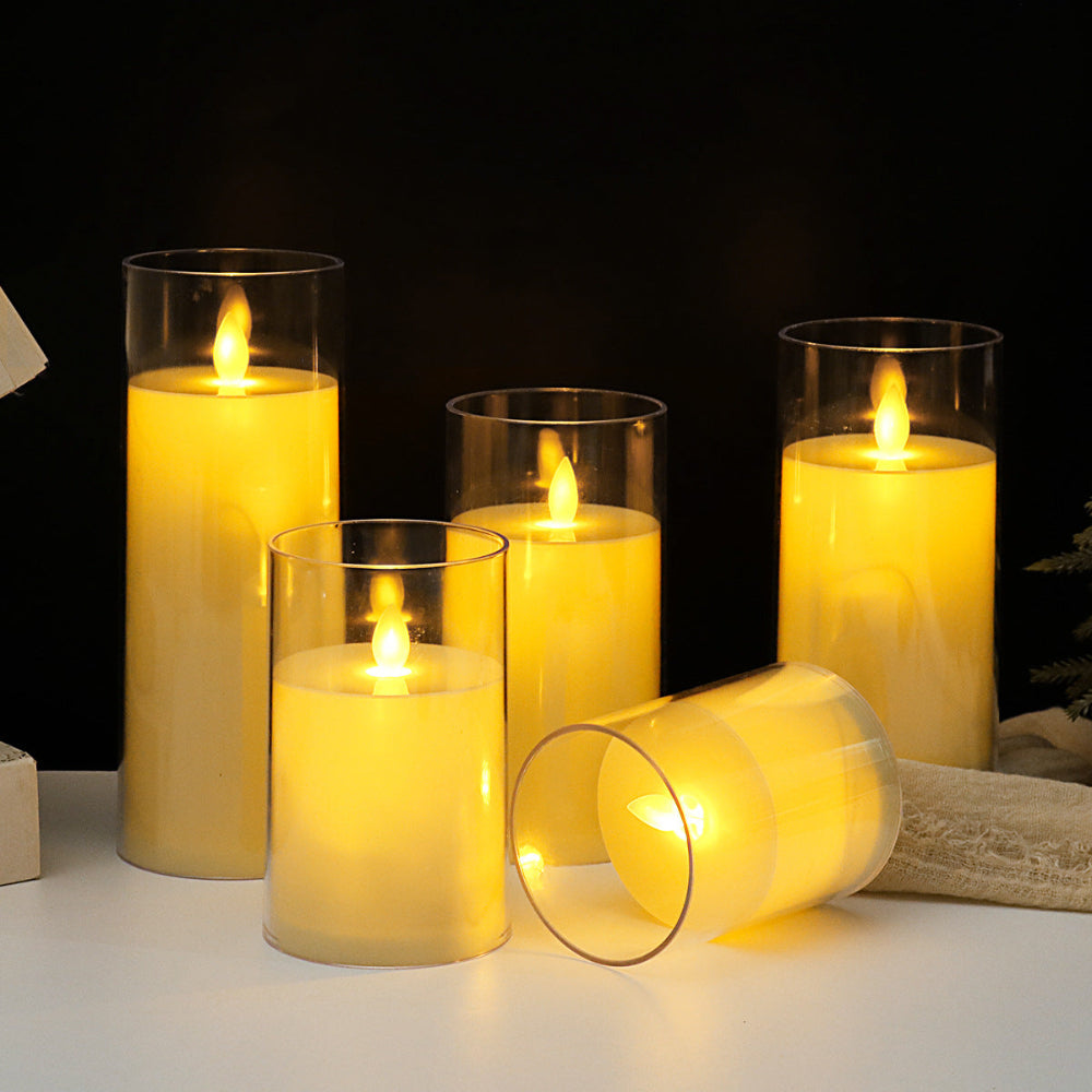 LuminaGlow™ – Elegantes LED Kerzenhalter-Set ohne Flamme mit Fernbedienung & Timer