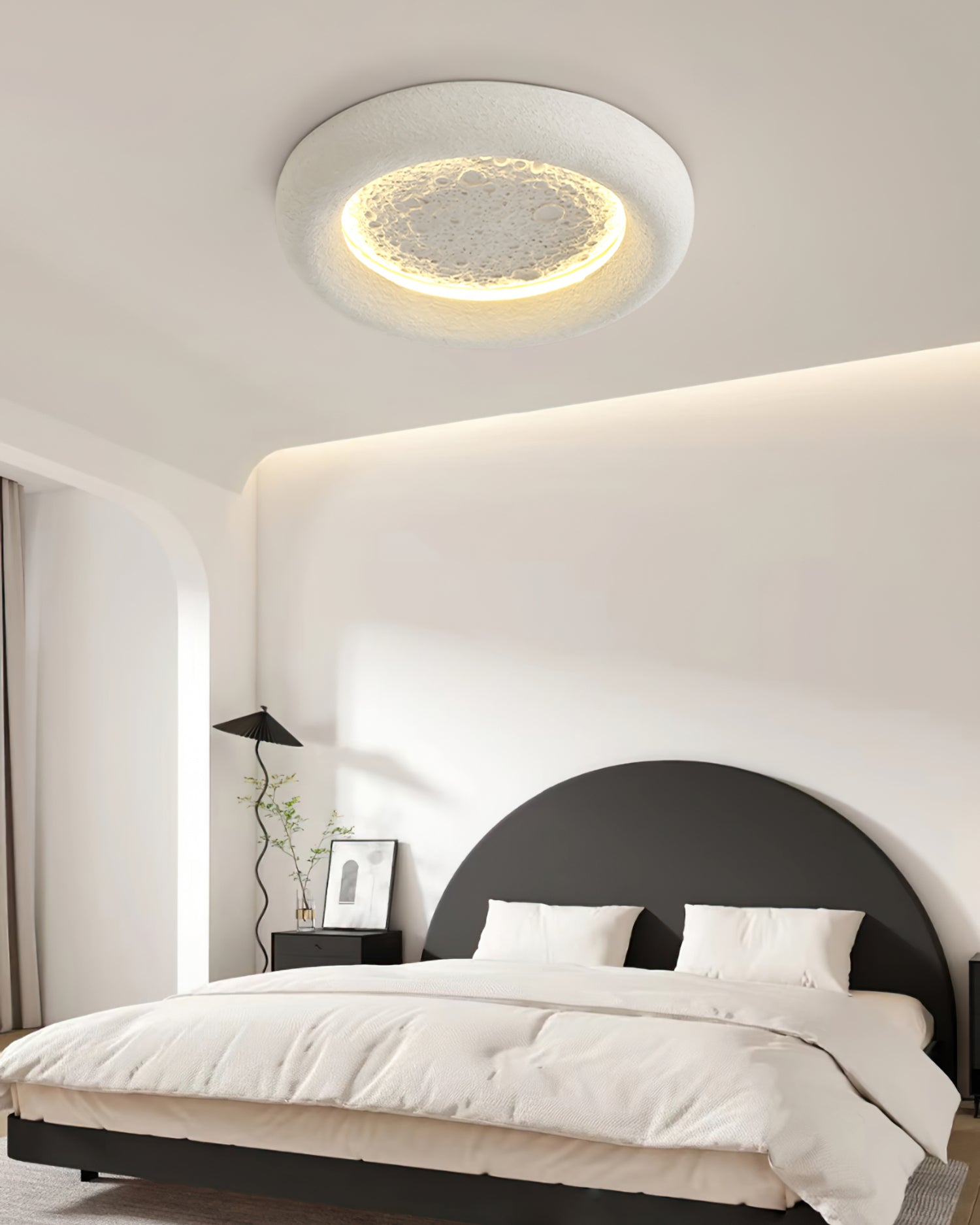 EtherealBeam™ Deckenleuchte – Mondinspirierte LED-Deckenlampe mit dimmbarem Warmlicht & Fernbedienung