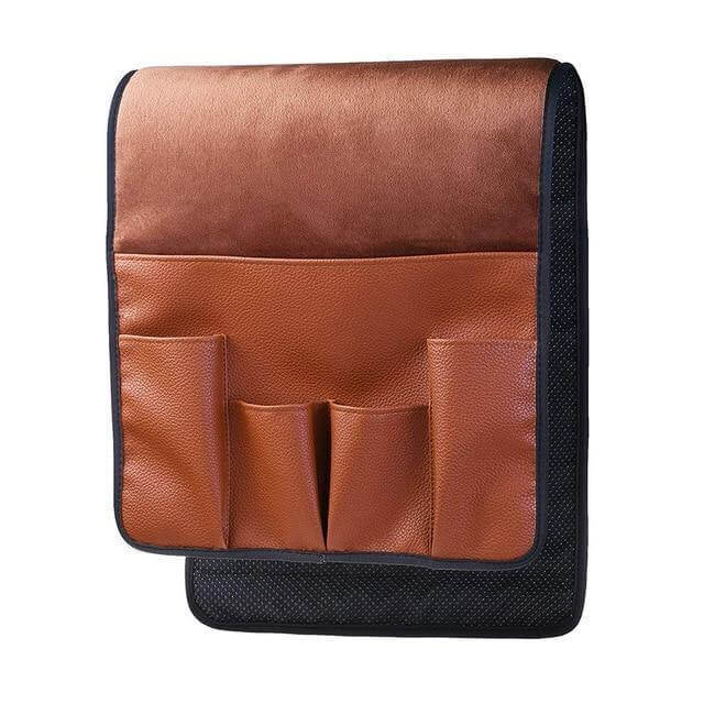 LuxorLeather™ – Premium Sofa-Armlehnen-Organizer aus PU-Leder mit 5 Fächern