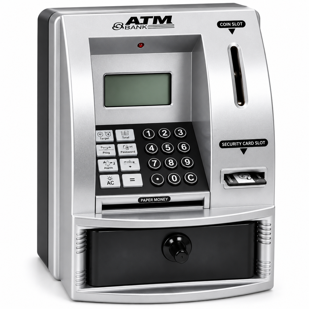 MoneyMate™ Kinder ATM Spardose – Passwort, Digitalanzeige, automatische Geldaufnahme