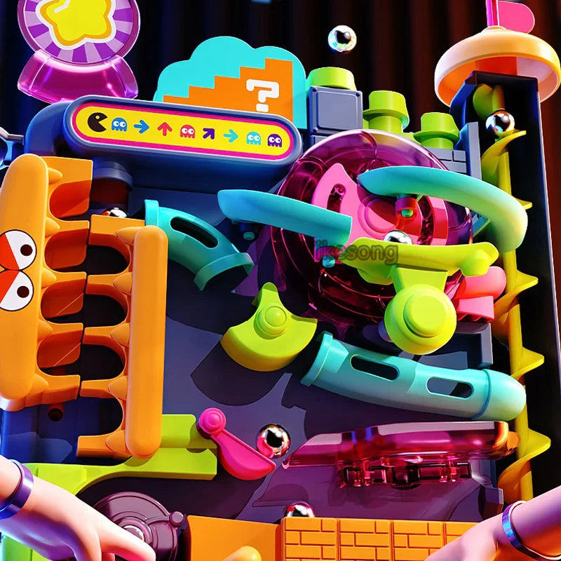 Montessori Multi-Layer Track Adventure™ – Pädagogisches Lernspielzeug für Kinder (3–5 Jahre) | Interaktive Kugelbahn zur Förderung der Motorik & Kreativität