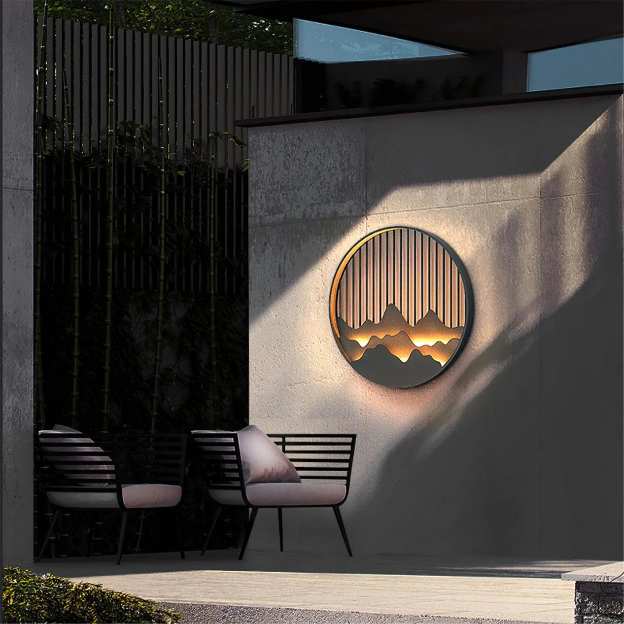 Novalith™ Artistic Mountain Outdoor Wall Lamp – Moderne LED-Außenwandleuchte mit warmem Licht