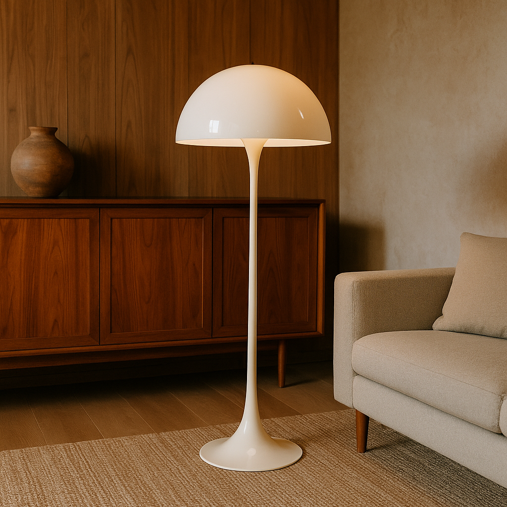 Vyra™ Elegant Mushroom Floor Lamp – Design-Stehlampe im Mid-Century-Stil mit warmem LED-Licht
