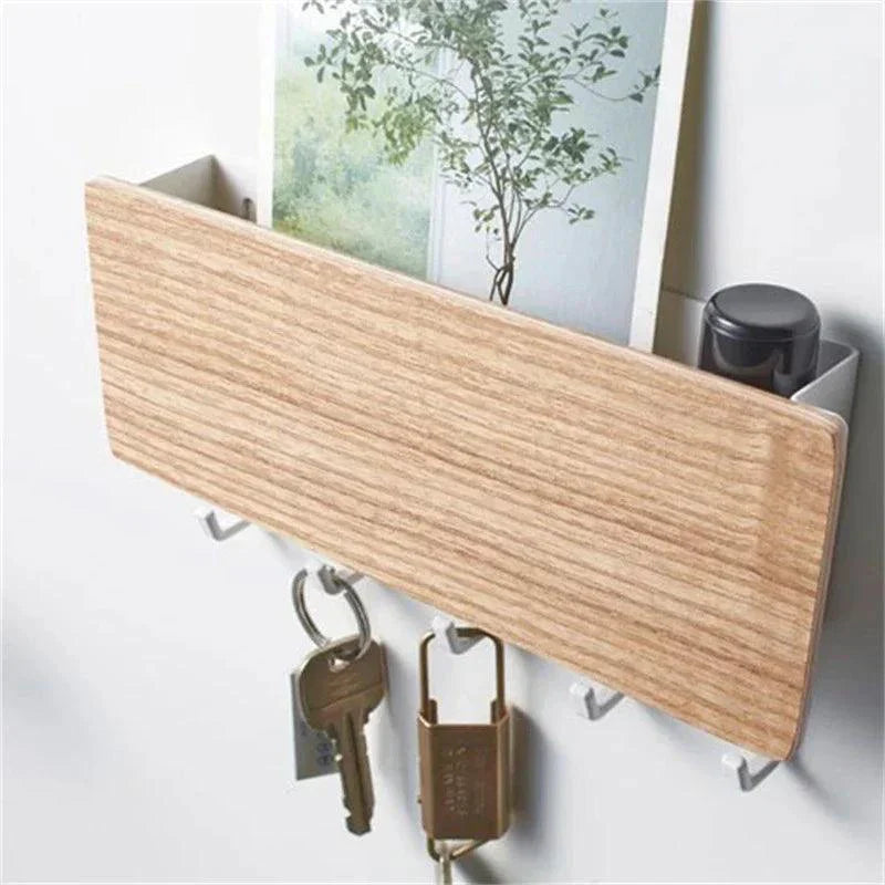 KeyNest™ Schlüsselhalter – Wand-Schlüsselaufbewahrung aus Bambus & ABS im modernen Design