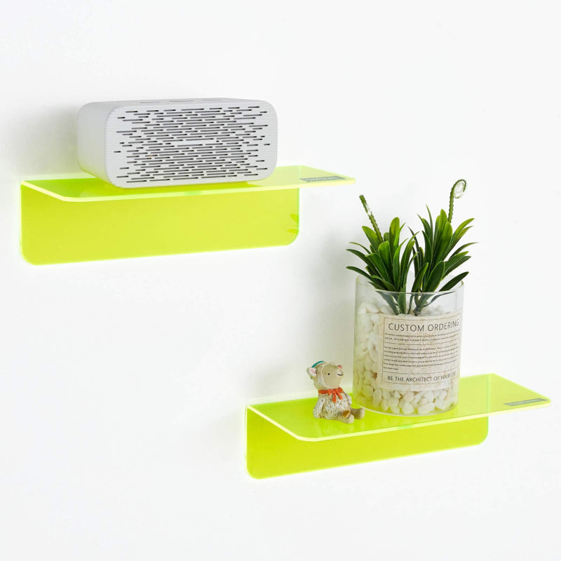 NeonAura™ – Moderne schwebende Acryl-Wandregale im 2er-Set | Farbenfroh & platzsparend