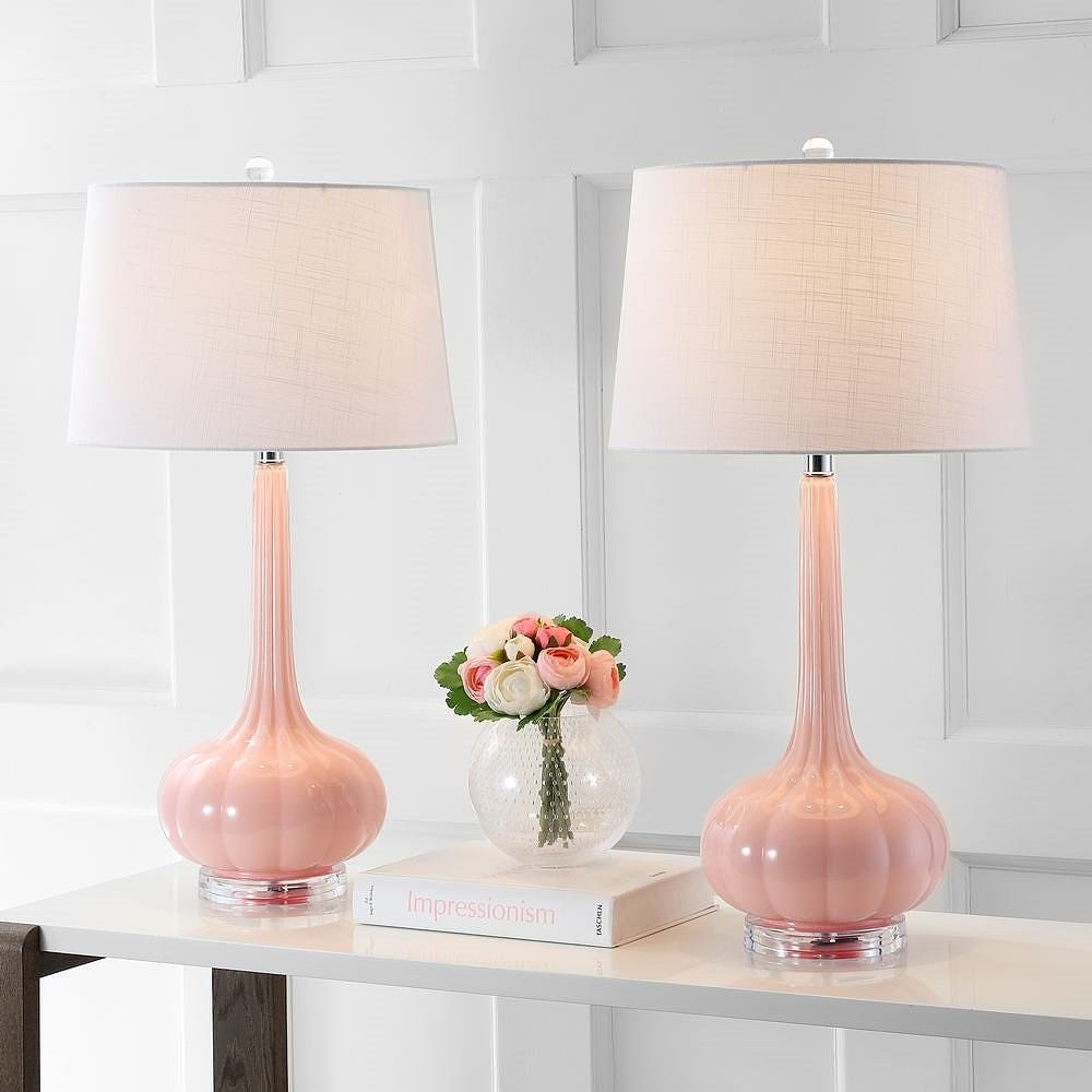 PureGlow™ Tischlampe – Elegante Keramik-Designlampe mit weißem Stoffschirm