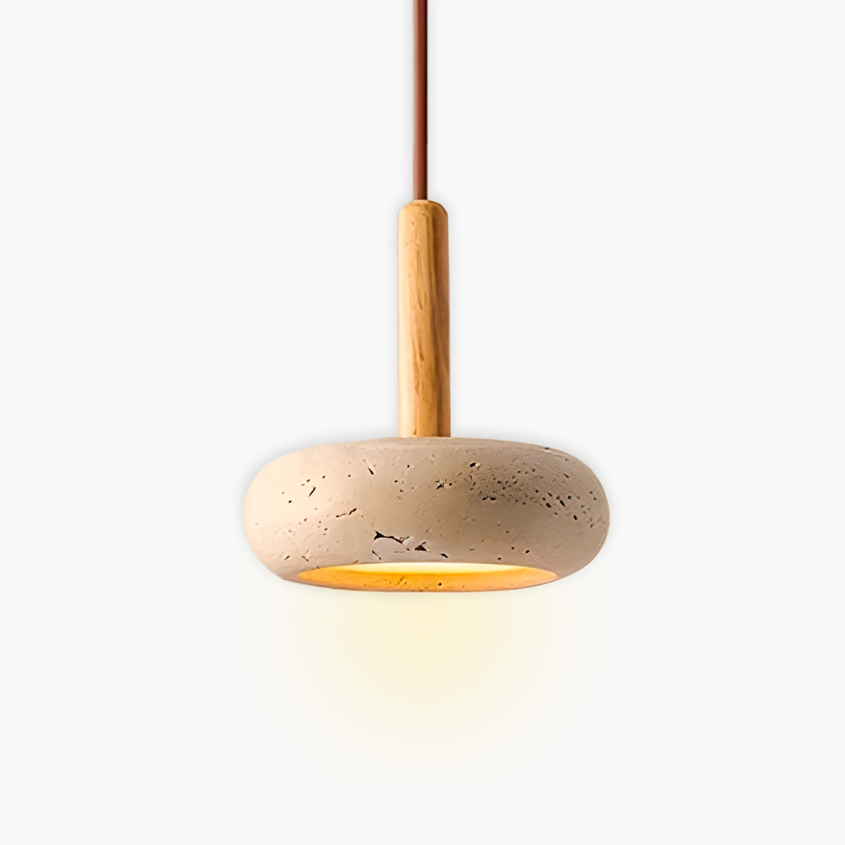 StoneAura™ – Elegante Naturstein-Pendelleuchte aus Travertin