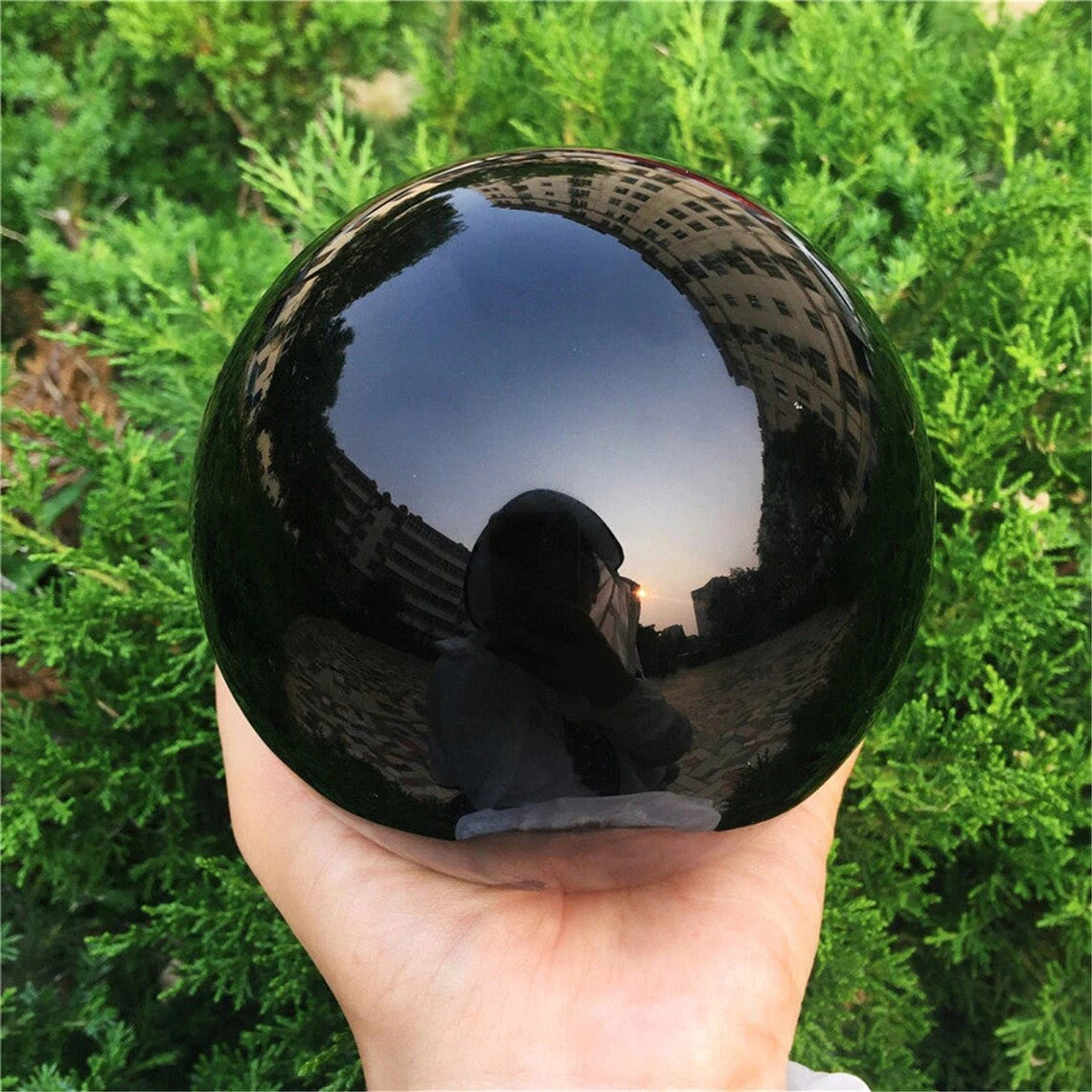 ObsidianSphere™ – Natürliche Obsidian Kristallkugel für Energie, Balance & Dekoration