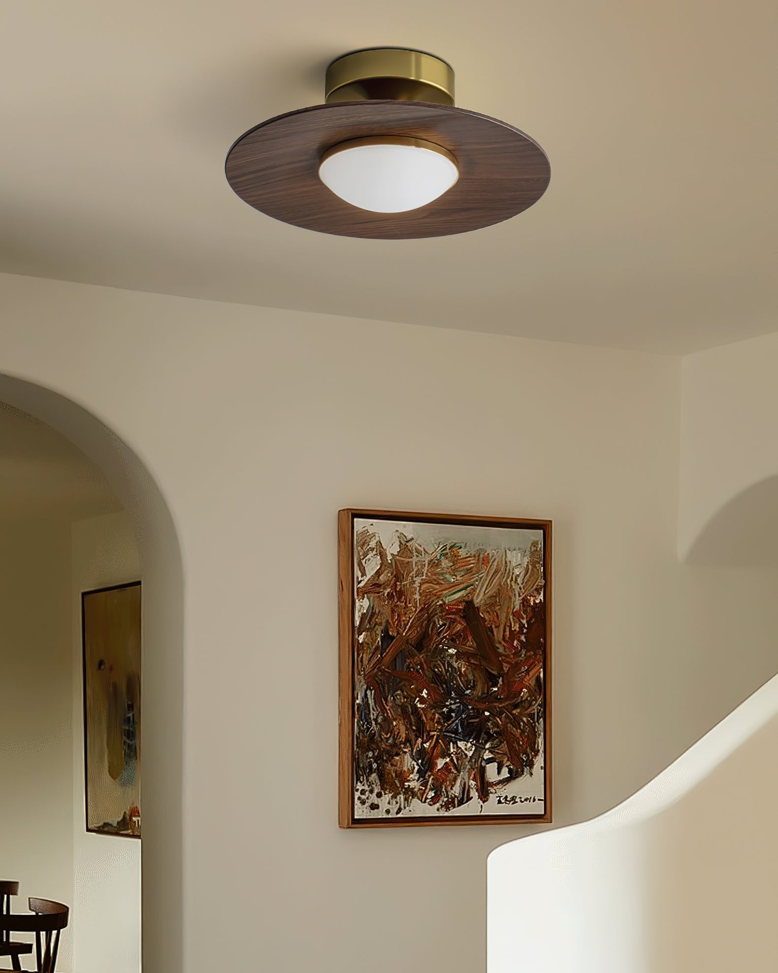 OlavShine™ Deckenleuchte – Moderne Design-Deckenlampe mit Holzoptik & LED