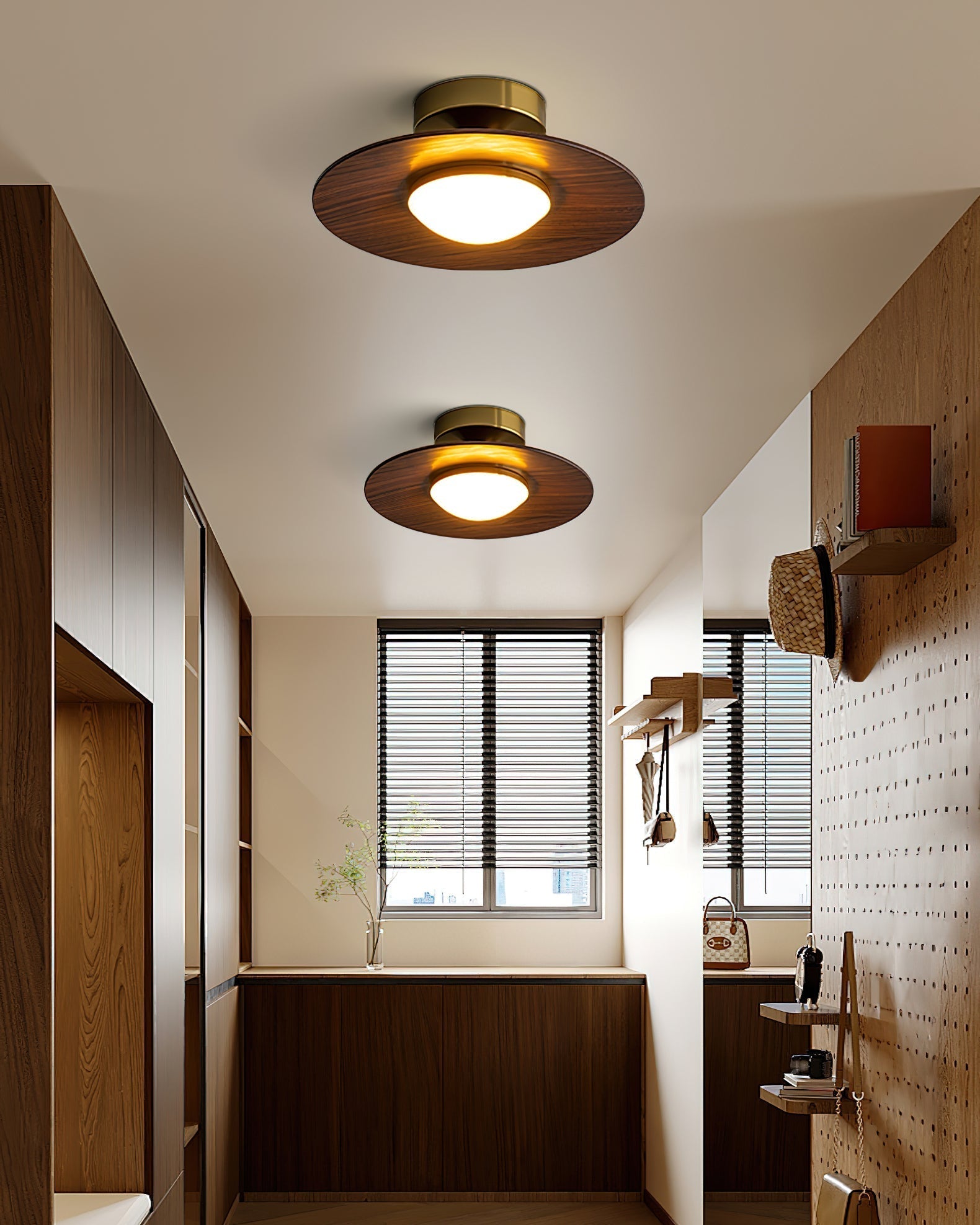 OlavShine™ Deckenleuchte – Moderne Design-Deckenlampe mit Holzoptik & LED