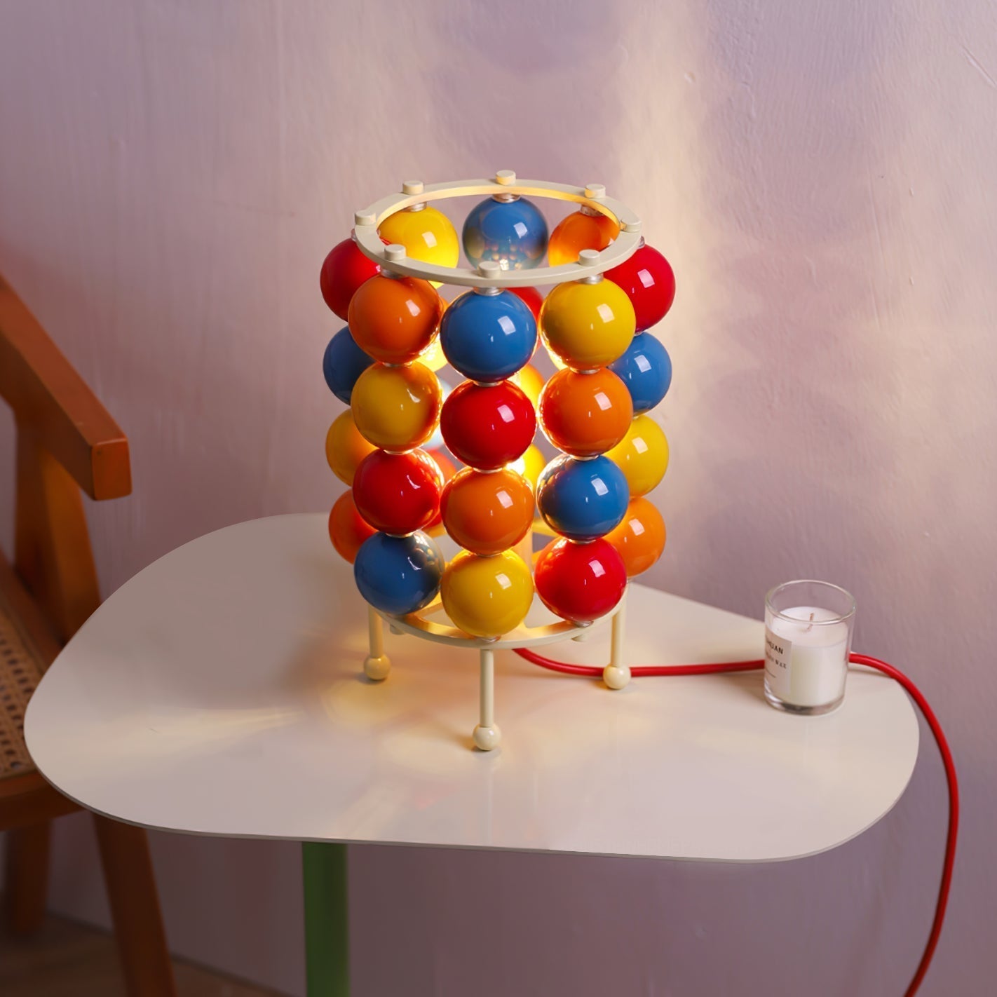 GlazeGlow™ Tischlampe – Moderne Kugellampe aus Metall mit sanftem Licht