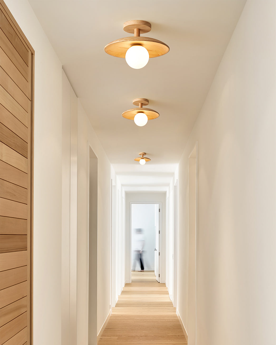 CelestialGlow™ Deckenleuchte – Natürliche Holz-Designlampe für niedrige Decken