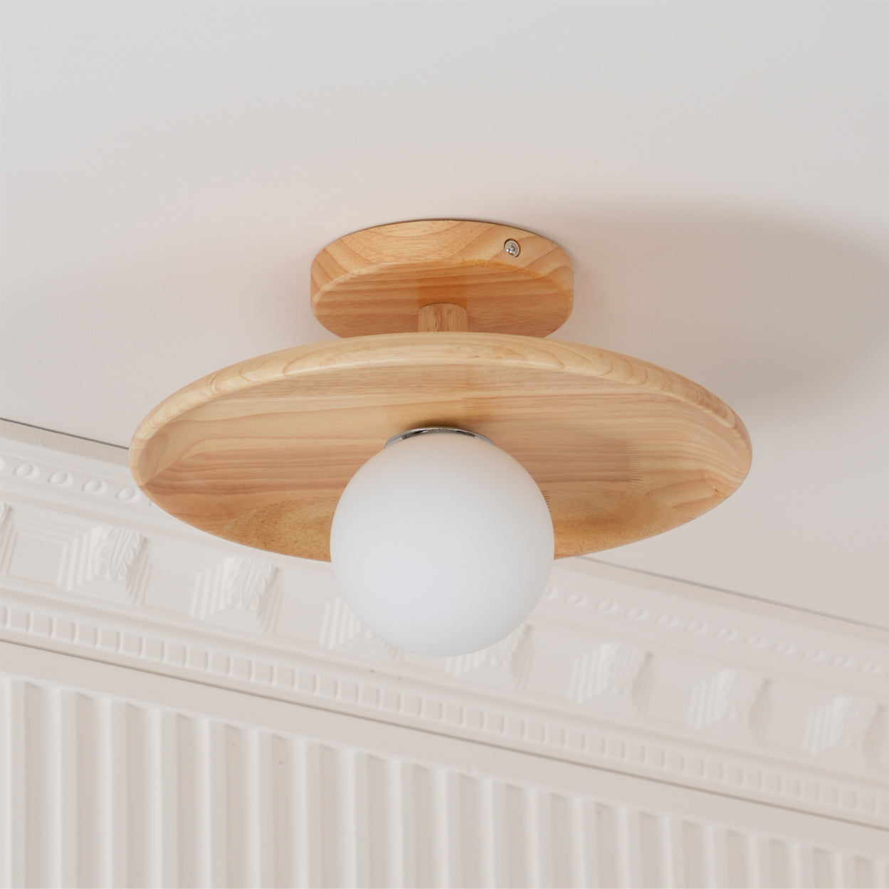 CelestialGlow™ Deckenleuchte – Natürliche Holz-Designlampe für niedrige Decken