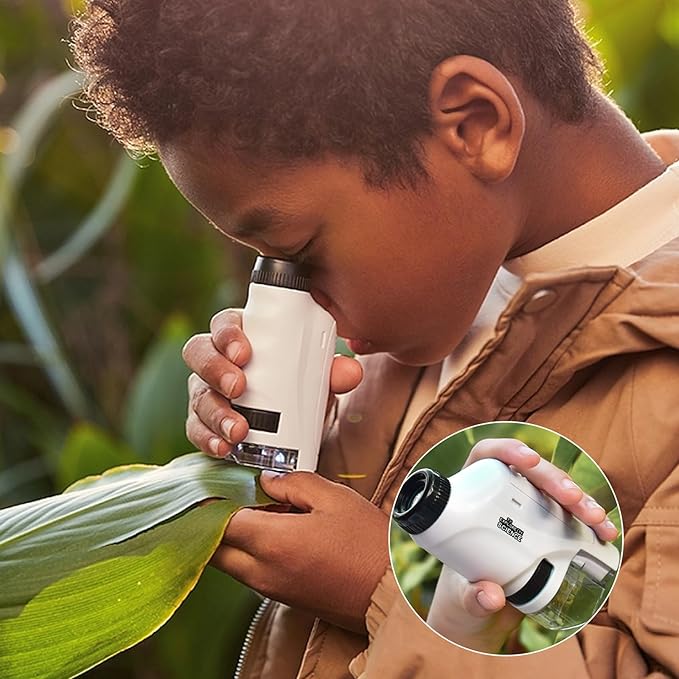 MiniScopeExplorer™ – Tragbares Mini-Mikroskop für Kinder | 60–120× Vergrößerung & LED-Licht