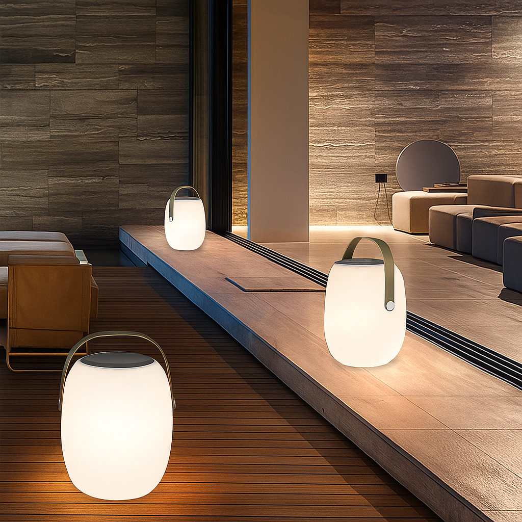 Lumetrae™ Elegant Portable Solar Patio Lamp – Tragbare Solar-Terrassenleuchte mit warmem LED-Licht