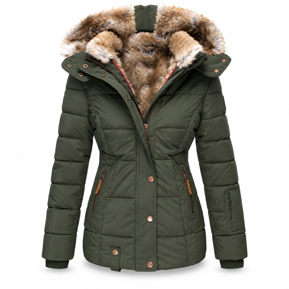 Primrose™ – Stylische & Warme Damen Pufferjacke mit Kapuze – Isoliert & Figurbetont - Less Goods