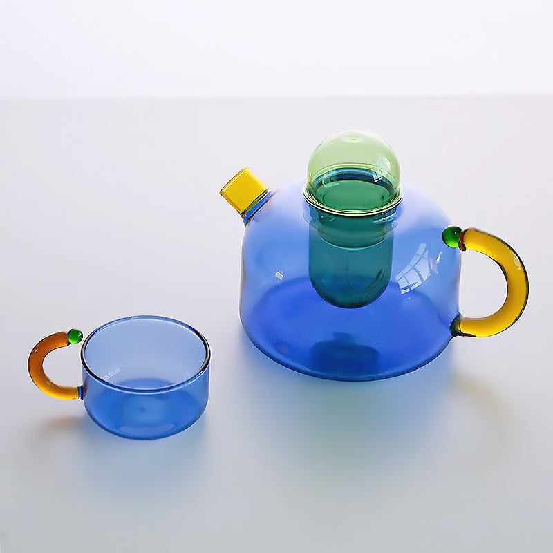 PrismGlass™ – Farbenfrohes Borosilikat-Teeset aus Glas