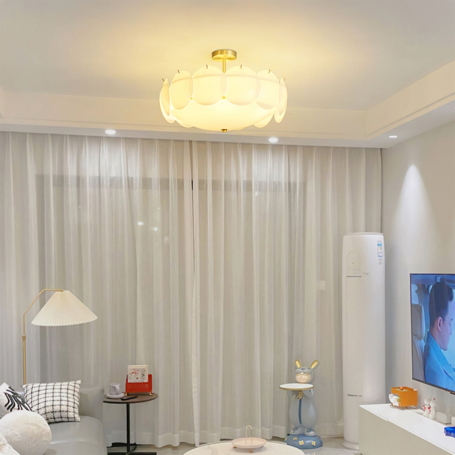 PrismaLight™ Deckenleuchte – Elegante Messing-Glas-Hängeleuchte mit modernem Design
