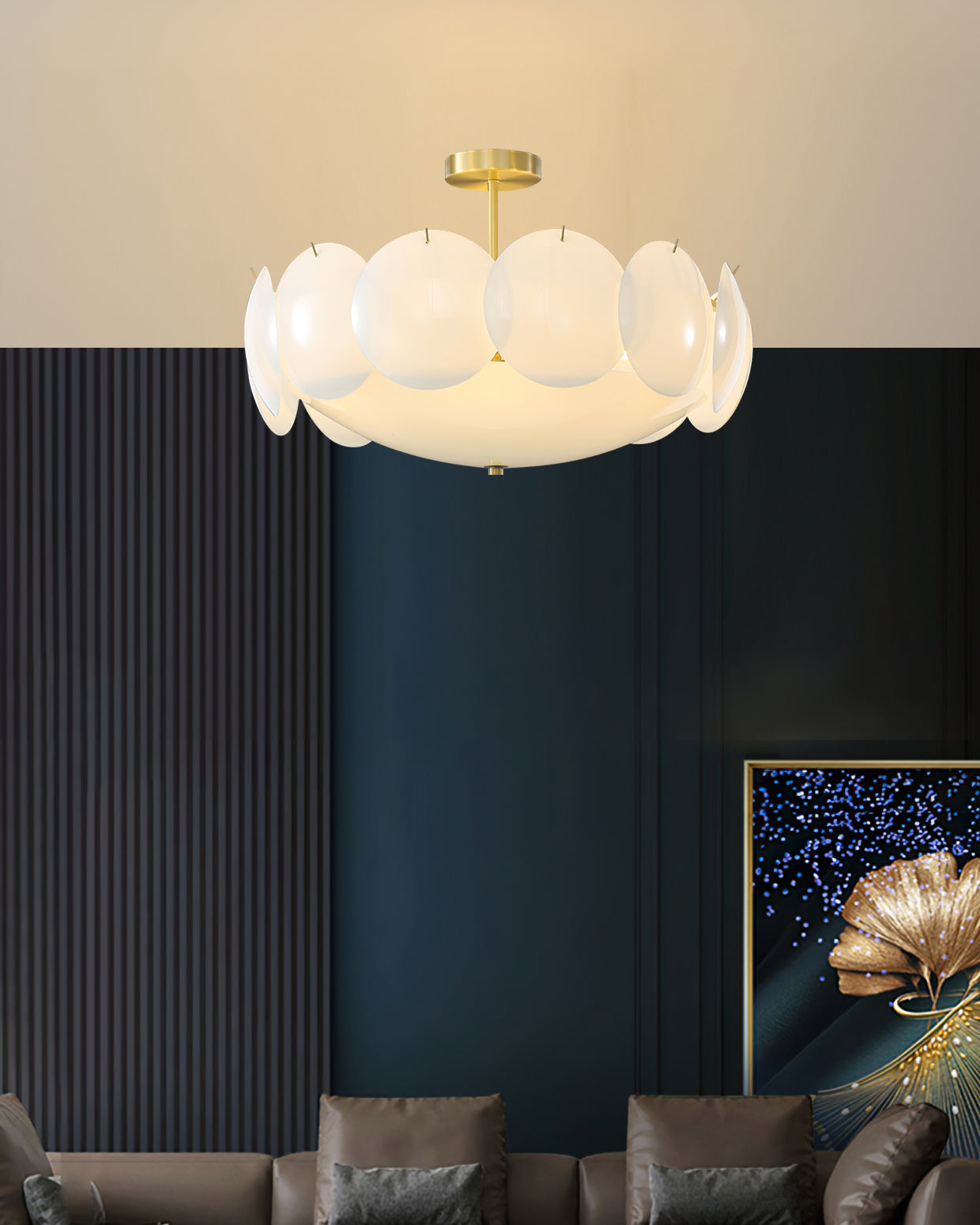 PrismaLight™ Deckenleuchte – Elegante Messing-Glas-Hängeleuchte mit modernem Design