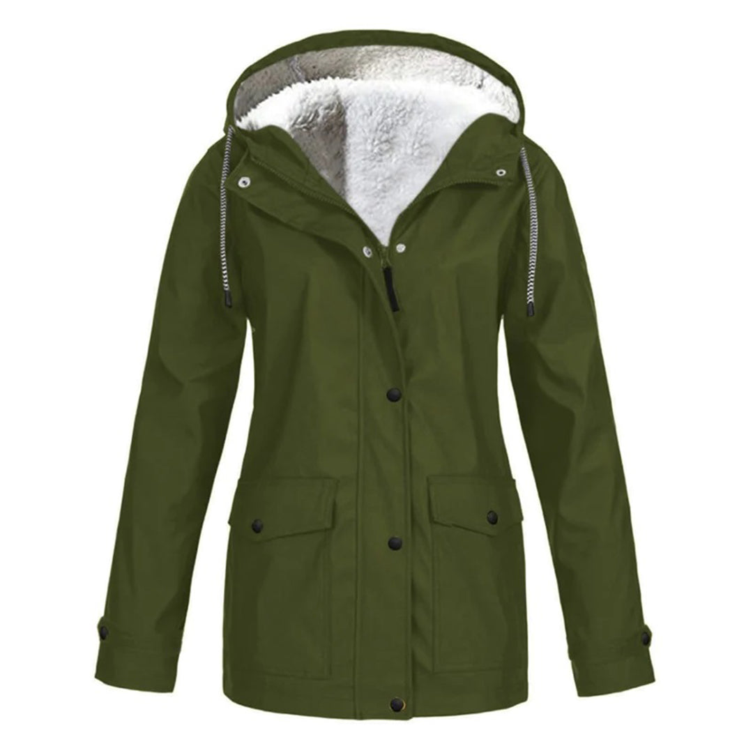 DrizzleGlow | Trendige wasserdichte Jacke mit kuscheligem Fleece
