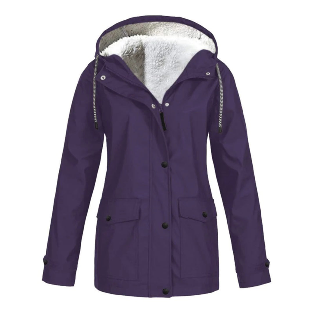 DrizzleGlow | Trendige wasserdichte Jacke mit kuscheligem Fleece