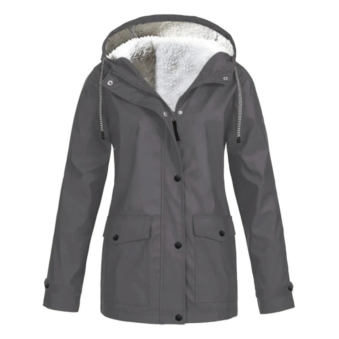 DrizzleGlow | Trendige wasserdichte Jacke mit kuscheligem Fleece