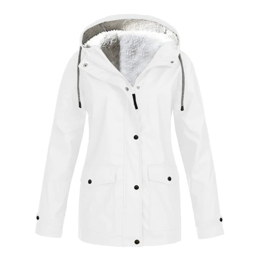 DrizzleGlow | Trendige wasserdichte Jacke mit kuscheligem Fleece