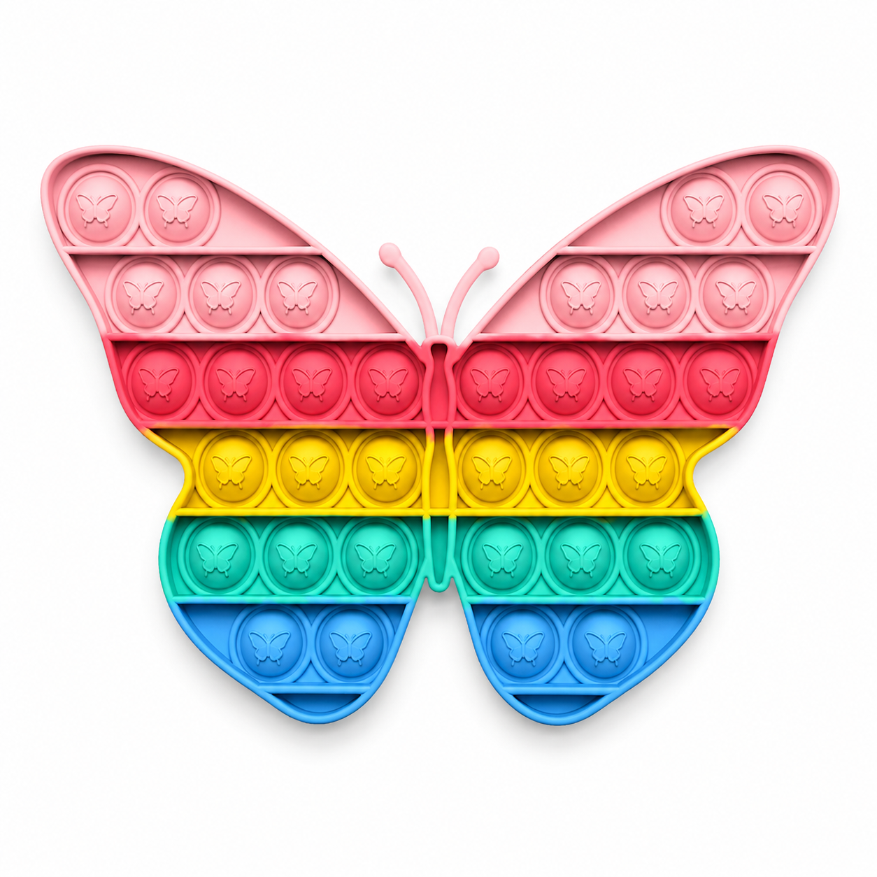RainbowPop™ – Buntes Pop It Fidget Spielzeug aus Silikon | Stressabbau & Sensorik-Spiel für Kinder & Erwachsene