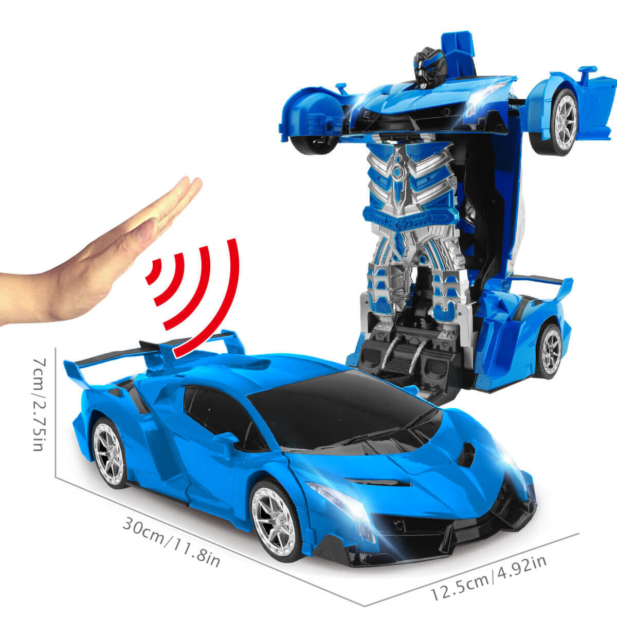 RoboDrive™ – 2-in-1 Transformierbares RC Auto & Roboter mit Licht & Sound
