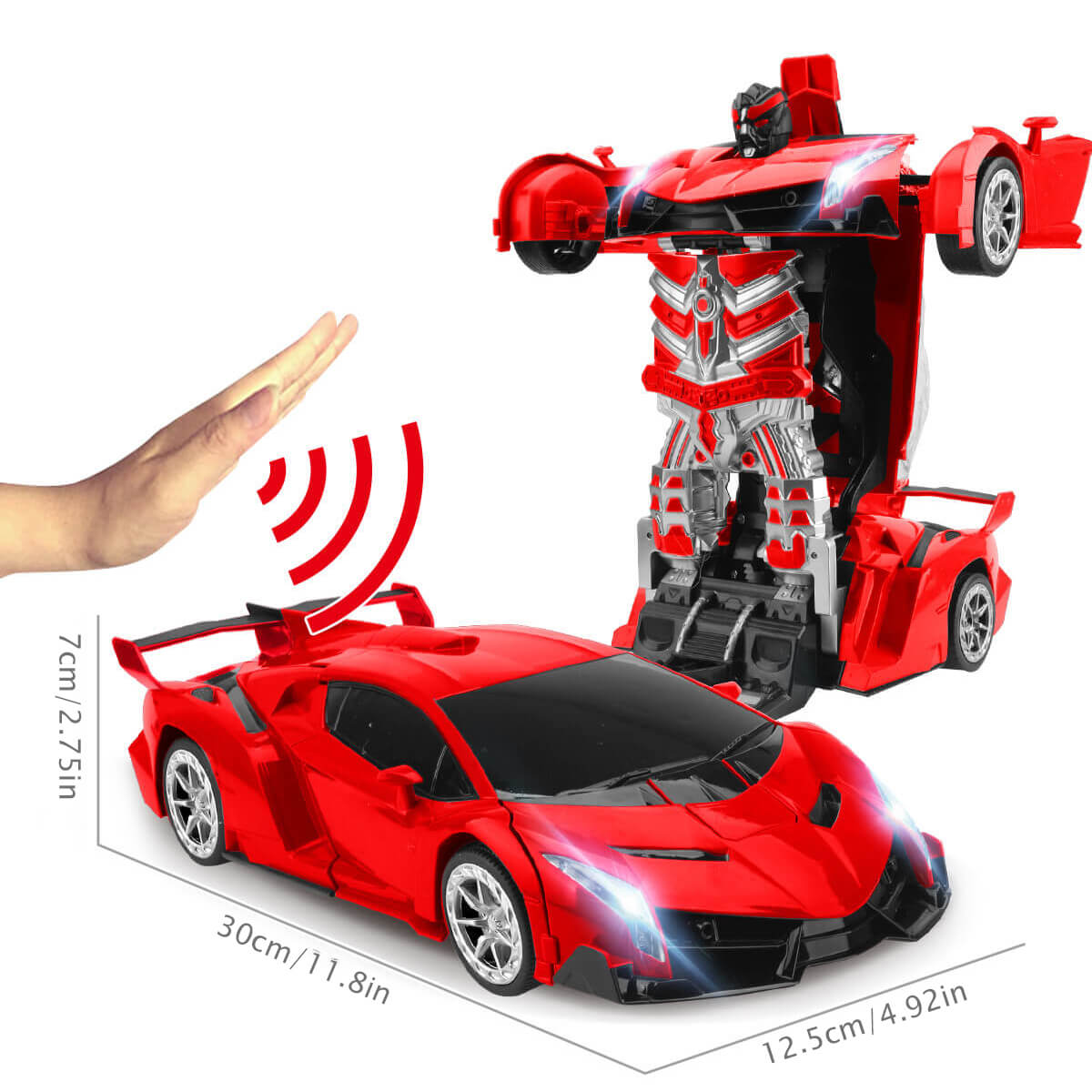 RoboDrive™ – 2-in-1 Transformierbares RC Auto & Roboter mit Licht & Sound