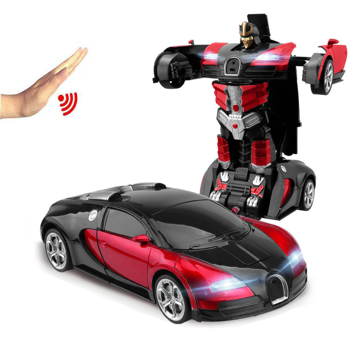 RoboDrive™ – 2-in-1 Transformierbares RC Auto & Roboter mit Licht & Sound