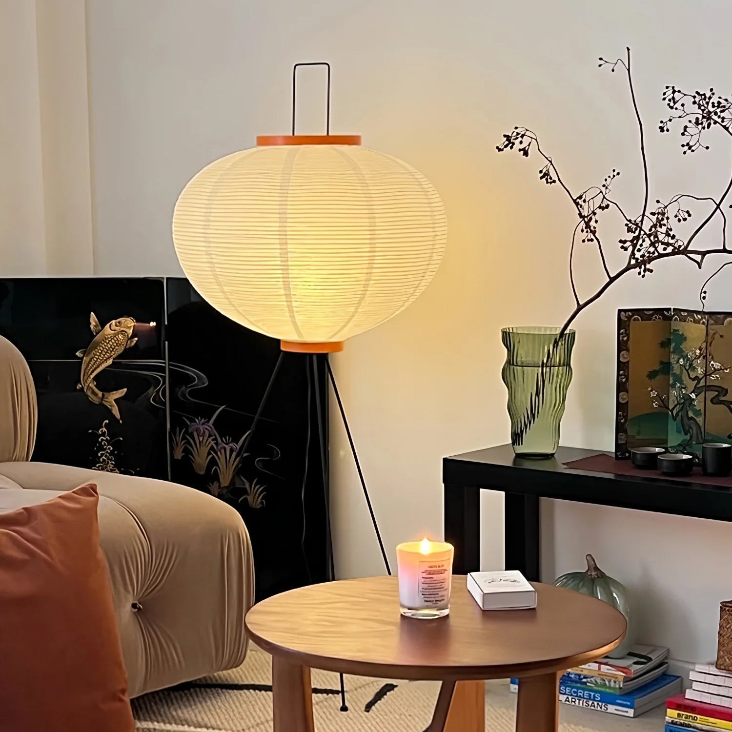 Valorae™ Japanese Rice Paper Floor Lamp – Elegante Design-Stehlampe aus Reispapier