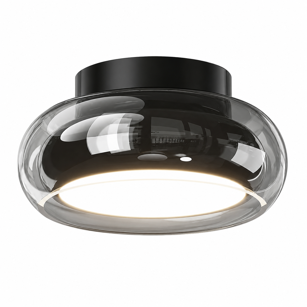 RichardBeam™ Moderne Deckenleuchte – Minimalistische LED-Lampe aus Metall & Glas (Ø20 cm) - Less Goods