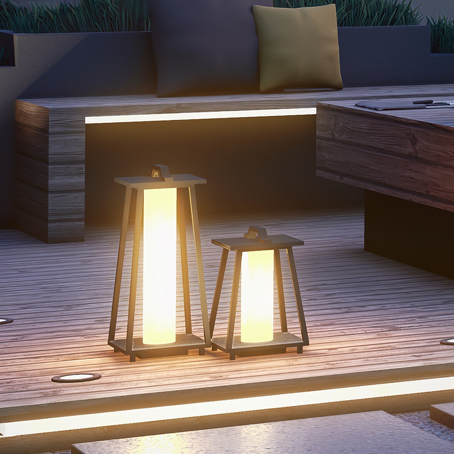 JourneyBeam™ Tragbare Outdoor-Leuchte – Wetterfeste Edelstahl-Gartenlampe mit LED