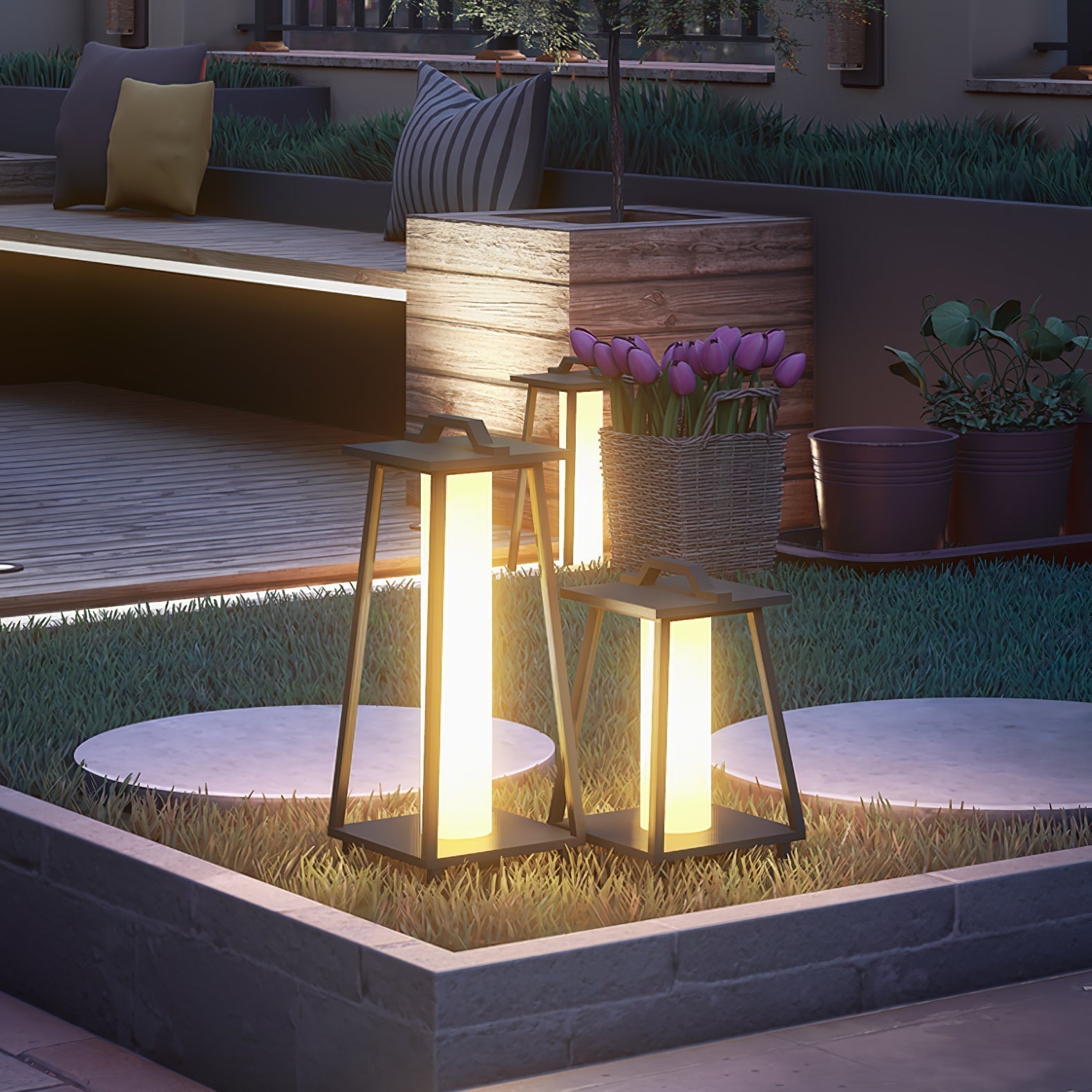 JourneyBeam™ Tragbare Outdoor-Leuchte – Wetterfeste Edelstahl-Gartenlampe mit LED