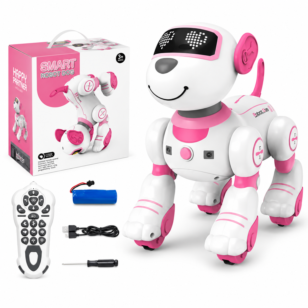RoboPaw™ Interaktiver elektronischer Hund – Sprachsteuerung, Musik & programmierbare Tricks für Kinder - Less Goods