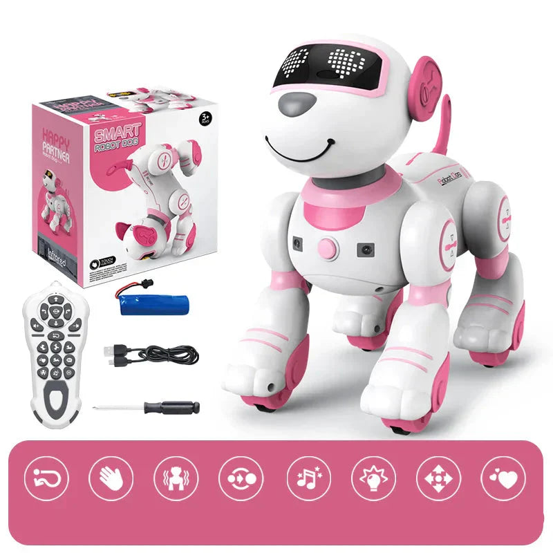RoboPaw™ Interaktiver elektronischer Hund – Sprachsteuerung, Musik & programmierbare Tricks für Kinder