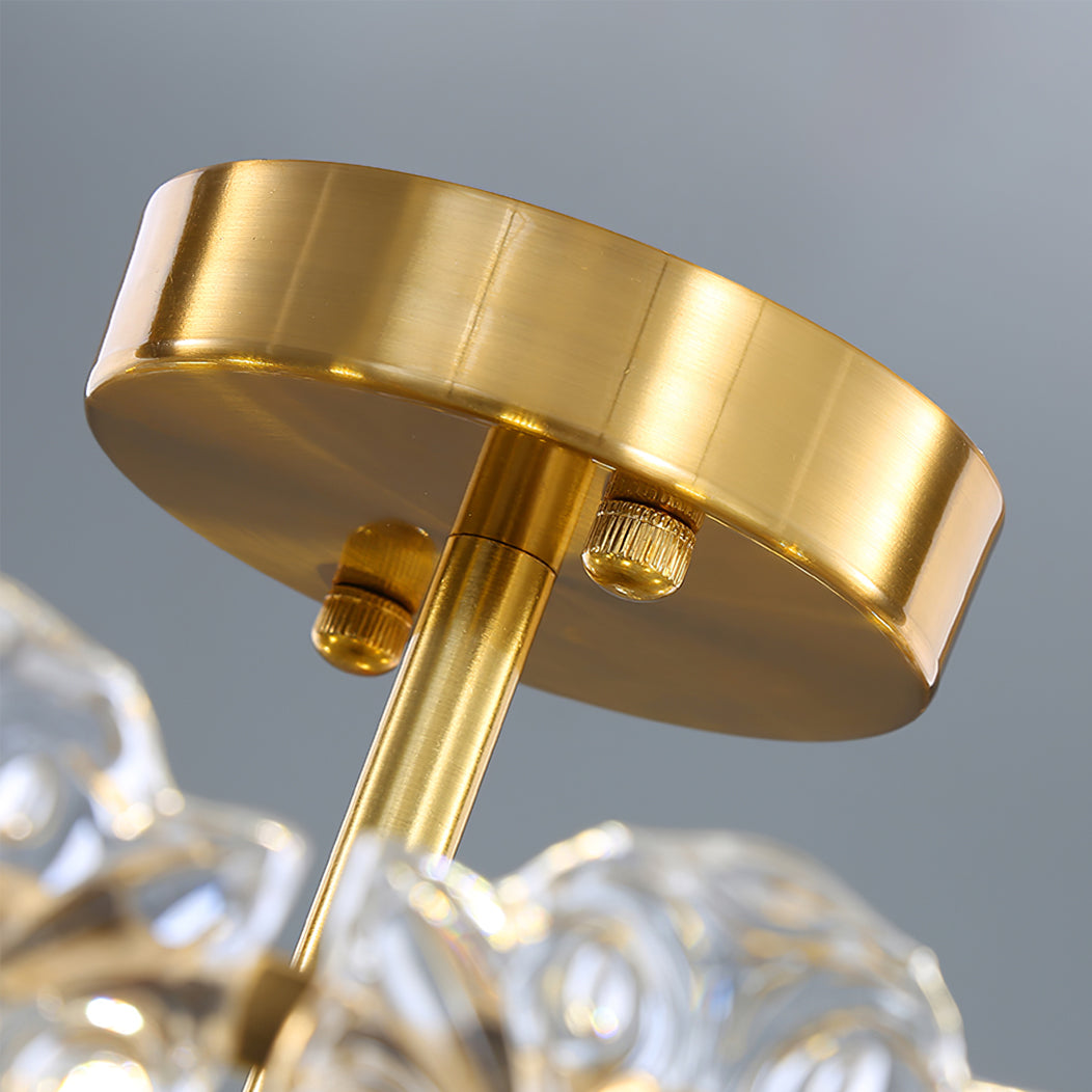 RubyAura™ Deckenleuchte – Glamouröse runde Design-Deckenlampe mit Glas & Messingoptik