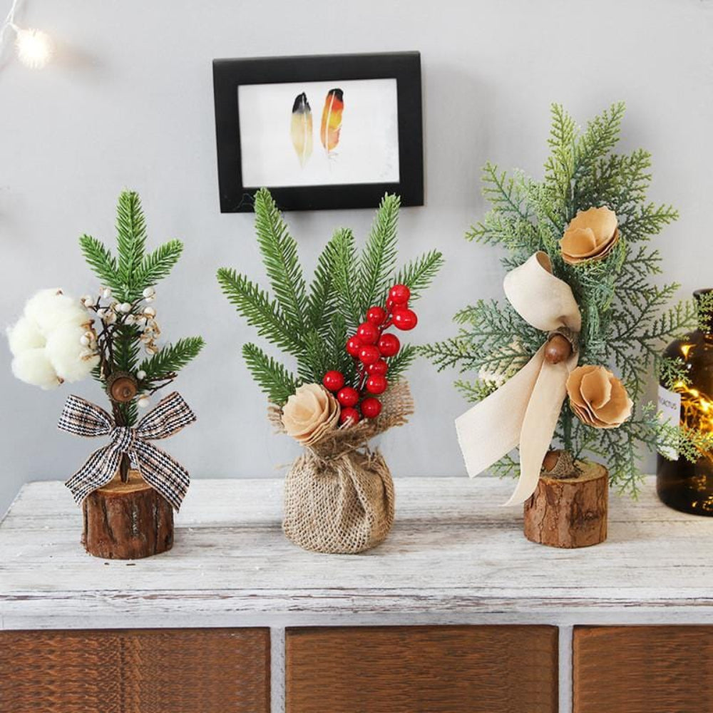 RusticBough™ – Mini Weihnachtsbaum für den Tisch | Rustikale Weihnachtsdeko für kleine Räume