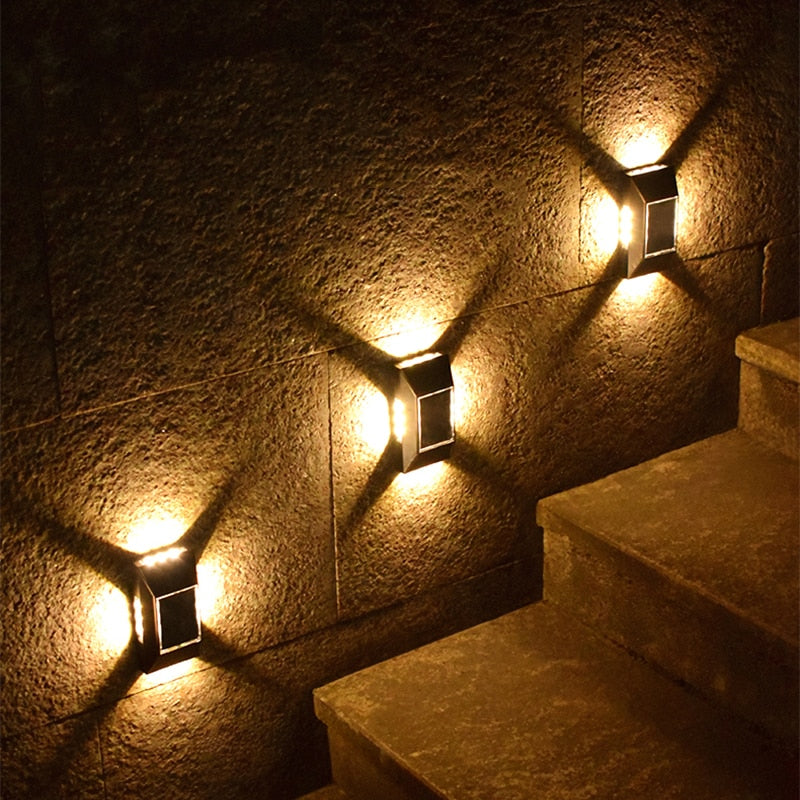 StepGlow™ Waterproof Stair Light – Solarbetriebene LED-Treppen- & Außenwandleuchte - Less Goods