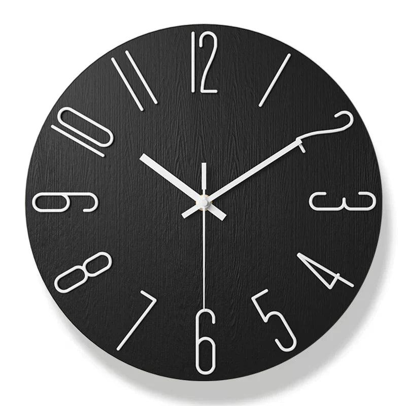 ScandiTick™ – Rahmenlose Holz-Wanduhr im minimalistischen Nordic-Design
