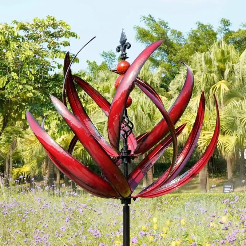 Harlow™ Wind-Driven Kinetic Art Sculpture – Eleganter Metall-Garten-Windspinner