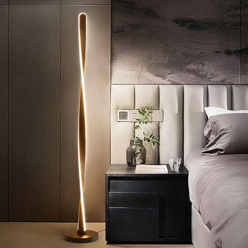 LumaFlex™ Dimmbare Aluminium-Stehlampe – Moderne LED Bodenleuchte mit Fernbedienung