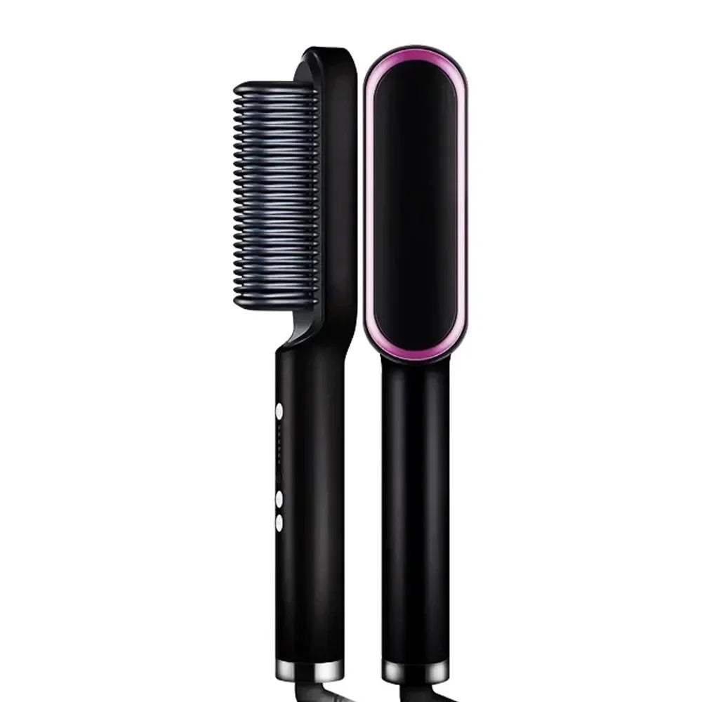 HeatMaster™ – 3-in-1 Negativ-Ionen Styling Hot Comb | Glätteisen, Kamm & Lockenstyler in einem