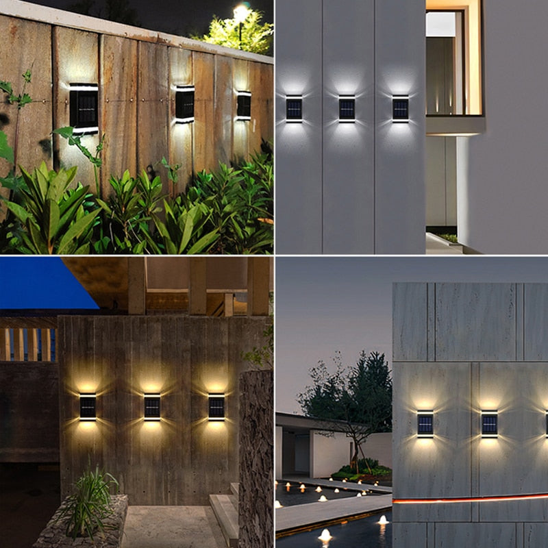 BloomRay™ Solar Wall Lamp – Elegante Solar-Außenwandleuchte mit Up-&-Down-Lichteffekt - Less Goods