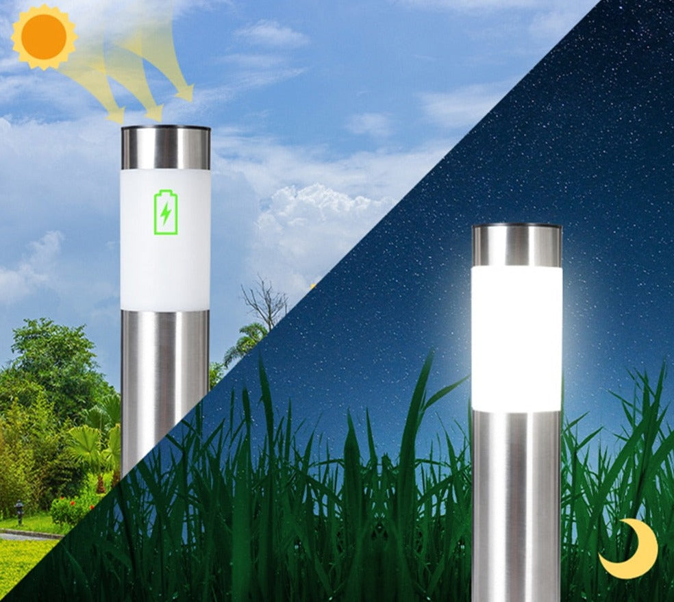 EcoTrack™ Solar Gartenweg-Lampe – IP65 wasserdicht, Bewegungs- & Lichtsensor, warmweiß/kaltweiß LED