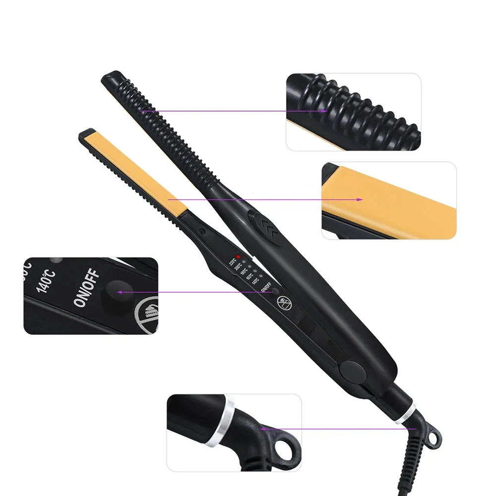 FlexiCurl™ – 2-in-1 Mini Haarglätter & Lockenstab für unterwegs | Kompakt, schnell & haarschonend